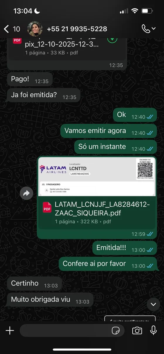 Depoimento em conversa sobre alerta de passagem