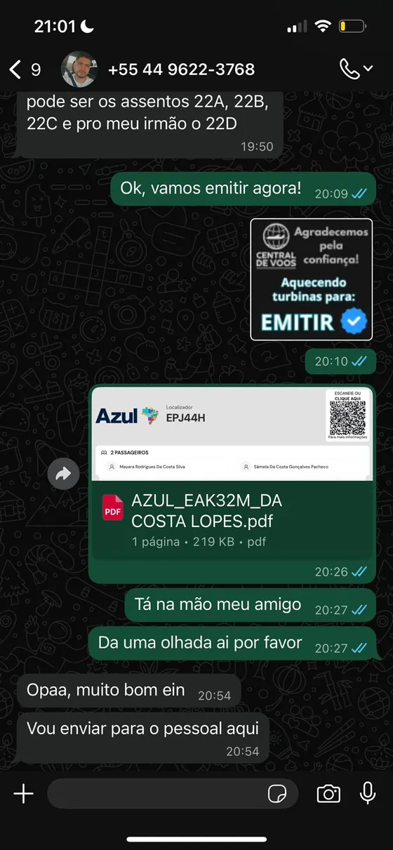 Segundo depoimento em conversa sobre alerta de passagem